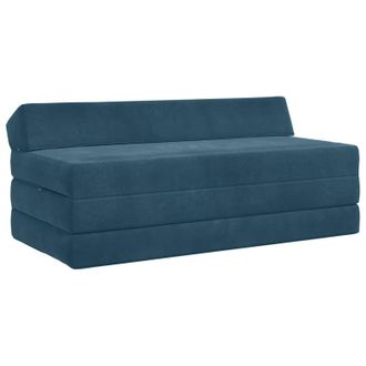 vidaXL Sof&aacute; Cama Plegable Azul 120 X 60 X 49 Cm Tela Vidaxl