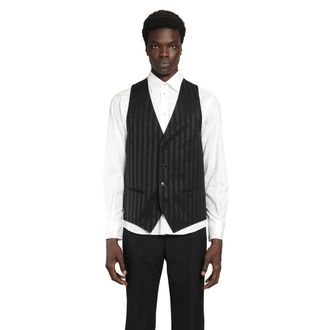 Ann Demeulemeester Juikko Striped Satin Waistcoat