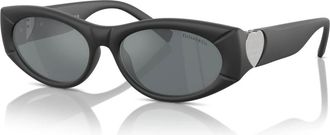 Tiffany & Co. Moderne iconische zonnebril met unieke afwerking - Dames - Zonnebrillen - Zwart - 55 MM - Accessoires