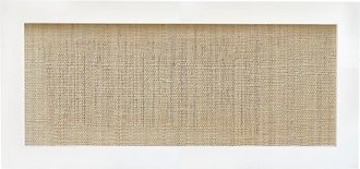 NATYAL Cabecero de rafia natural y madera maciza en tono blanco 140x74cm