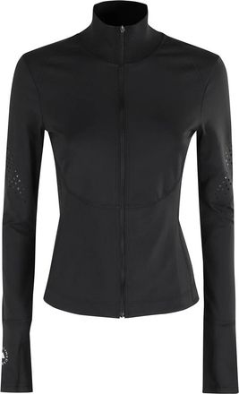 adidas by Stella McCartney Zwarte hoge hals sweatshirt met rits - Dames - Vesten met rits - Zwart - XS - Hoodies & sweatvesten