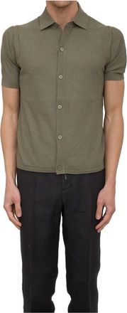 Paolo Pecora Heren, Overhemden, Groen, Maat: 2XL Katoen