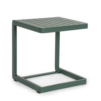Konte Design Lote de 2 mesas de centro rectangulares de aluminio verde oscuro