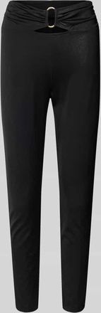 Liu Jo Slim Fit Leggins mit Raffungen in Black, Gr&ouml;&szlig;e XXL