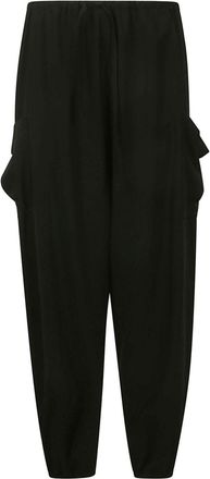 Yohji Yamamoto tapered-leg cargo trousers - women - Fabric - 2 - Black
