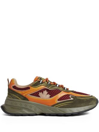 Dsquared2 Multicolored Sneakers with Olive Suede