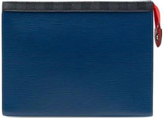 Louis Vuitton Tweedehands leren Louis Vuitton tassen - unisex - Vintage Clutch - Blauw - ONE Size - Vintage