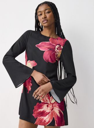 Twik Womens Bell-sleeve short dress