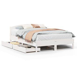 Berkfield Home Bed Frame without Mattress White 140x200 cm Solid Wood Pine