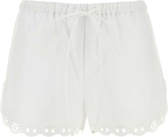 Gucci Womens White Poplin Shorts Cotton - Size EU 36 (Womens)