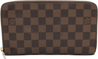 Louis Vuitton Brown Damier Ebene Zippy Organizer Wallet (Authentic Pre-Loved)
