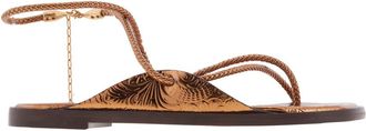 Ferragamo Riace Strappy Flat Sandals, Size 11 B