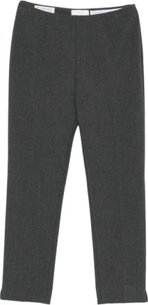 PESERICO Split-Hem Cropped Broeken - Dames - Vrijetijds broeken - Grijs - M - Broeken