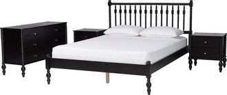 Baxton Studio Callison Spindle 4Pc Bedroom Set