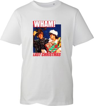 Generic Last Christmas Wham T-Shirt, Retro Music Graphic, Nostalgic 80s Holiday Theme, Cozy Winter Party Wear, Unisex Gift (White, 2XL)