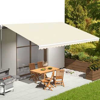 vidaXL Tela De Repuesto Para Toldo Crema 6x3,5 M Vidaxl