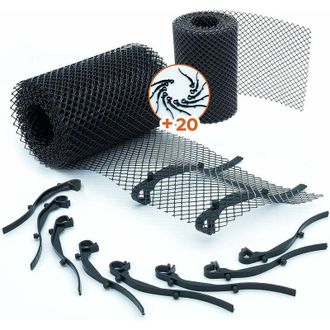 OEM 12 Metros De Malla Para Canalones Robusta Y De Alta Calidad [+ Incluye 20 Ganchos + 2 Paneles De Malla De 6 M X 16 Cm]. Protecci&oacute;n Para El Tejado + Pr