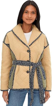 Avec Les Filles Quilted Wrap Jacket With Belt Womens Jacket Foam : XS, Nylon