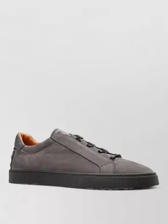 Tod's nabuk leather lace up low sneakers