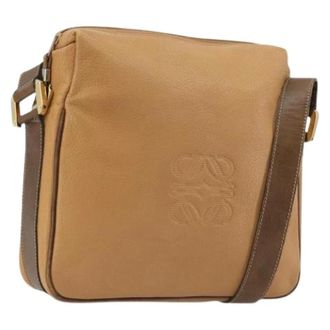 Loewe Pre-owned Shoulder Bag - Dames - Vintage Schoudertas - Beige - ONE Size - Leer - Vintage