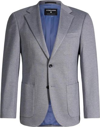 Strellson Grijze blazer met opgestikte zakken - Heren - Business blazers - Grijs - XL - Leer - Kostuums