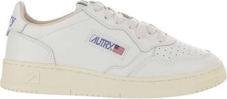 Autry White Perforated Medalist Low Sneakers