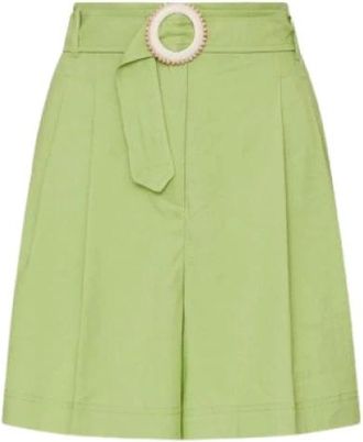 Marella Cascata Shorts - Dames - Korte Broeken - Groen - S - Katoen - Korte Broeken