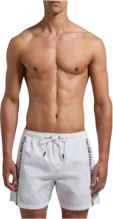 Dirk Bikkembergs Medium Boardshort - Heren - Badkleding - Wit - Maat: 2XL Poliester