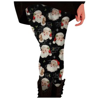 Generic Gym Leggings Womens Casual Comfort Printed Leggings Yoga Pants Long Pants(Black,M)