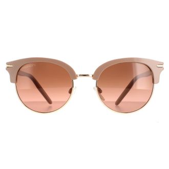 Serengeti Eyewear zonnebril Lela 8940 Glansende roségouden gepolariseerde stuurprogrammas gradiënt Brown