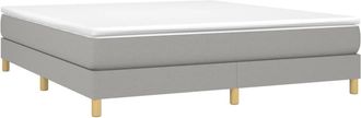 vidaXL Cama Sin Colch&oacute;n Tela Gris Claro 160x200 Cm Vidaxl