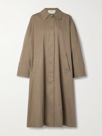 The Row Trench In Twill Di Misto Cotone E Cashmere Rocco - Marrone