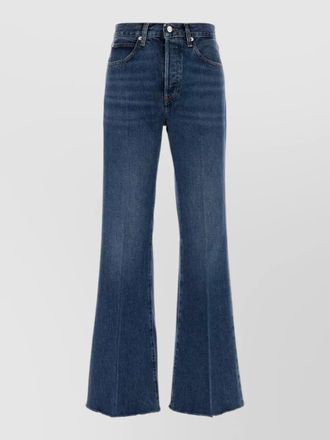 Frame Denim the lax denim flared five pocket trousers