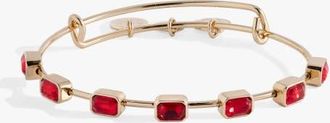 Alex and Ani July Birthstone Emerald Cut Bangle in Gold at Nordstrom