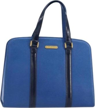 Burberry Pre-owned Handbags, female, Blue, Size: ONE SIZE Pre-owned Vintage Leather Handbag