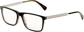 John Varvatos Mens 55 mm Black Opticals