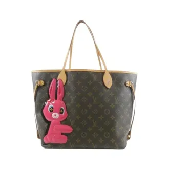 Louis Vuitton Vintage, unisex, Bruin, ONE Size, Pre-owned Neverfull Monogram Anymogram Coated Canvas Tote Bag