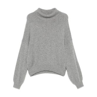 Khaite Truien & Vesten, Dames, Grijs, M, Graniet Morris Sweater
