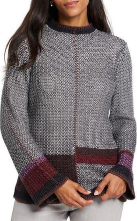 Nic+Zoe Mixed Up Colorblock Sweater in Black Multi at Nordstrom Rack, Size Medium