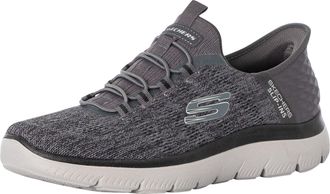 Skechers Mens Summits Key Pace Hands Free Slip-in Loafer, Charcoal/Black, 14 UK Wide