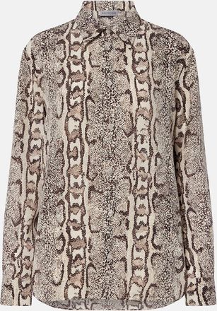 Balenciaga Snake-print silk shirt