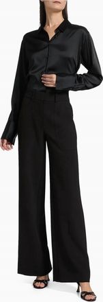 Veronica Beard Cole Wide-Leg Pants In Black