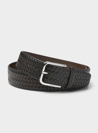 BOSS Mens Braided leather belt