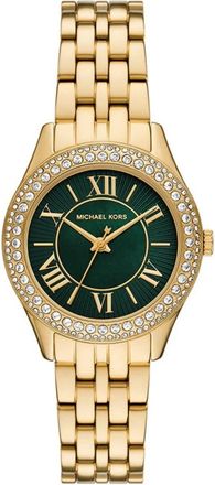 Michael Kors Gouden Harlowe horloge voor stijlvolle dragers - Dames - Horloges - Geel - ONE Size - Accessoires