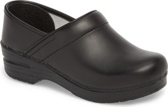 Dansko Professional Oiled Leather Clog in Black Cabrio at Nordstrom, Size 10.5-11Us