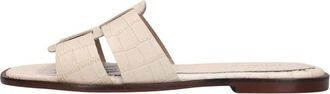 Notre-V Schoenen, Dames, Beige, 38 EU, Leer, Nv-1005 Slides
