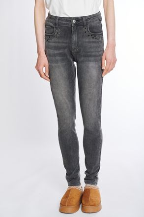 Hailys Skinny-fit-Jeans HAILYS LG HW C JN Gl44ina, Damen, Gr. XXL (44), N-Gr, schwarz (schwarz washed), Denim/Jeans, Obermaterial: 68% Baumwolle, 30% Polyest