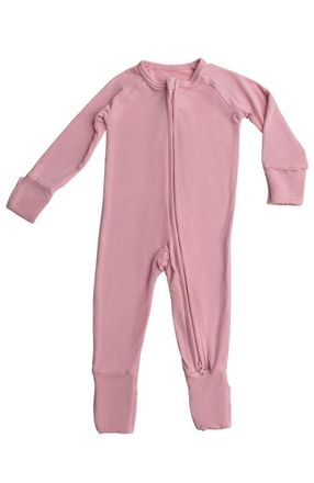 Kindred Bravely Zip Up Baby Pajamas in Light Mauve at Nordstrom, Size Newborn