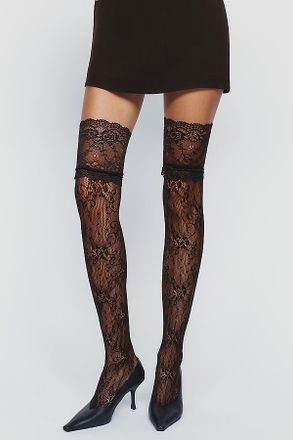 High Heel Jungle Lace Thigh High Socks