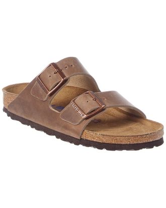 Birkenstock Womens Arizona Soft Footbed Oiled Nubuck Leather Narrow Sandal